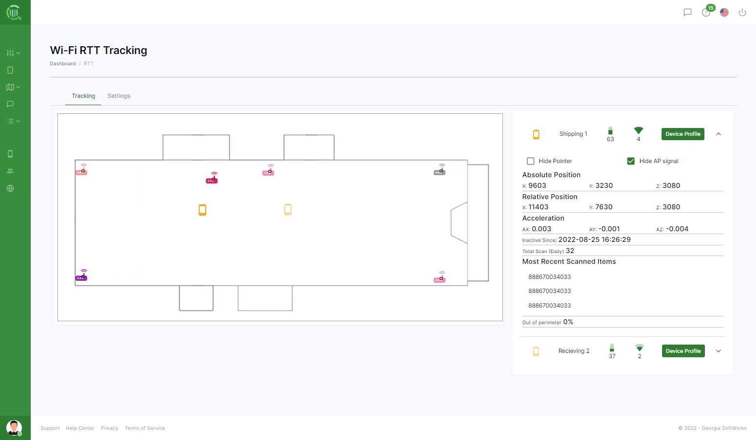 Indoor Positioning Dashboard (Wi-Fi RTT & BLE)